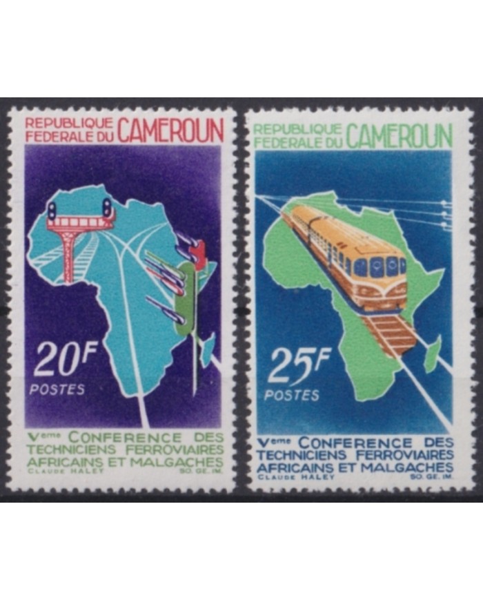 F-EX49966 CAMEROUN CAMEROON MNH 1967 RAILROAD TECHNICICIAN CONFERENCE.