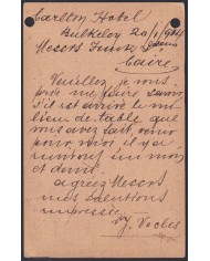 F-EX49973 EGYPT 1904 POSTAL STATIONERY BURKELEY – ALEXANDRIE CARD.