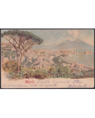 F-EX49977 EGYPT 1901 POSTCARD NAPOLES USED IN EGYPT ALEXANDRIE “A”.