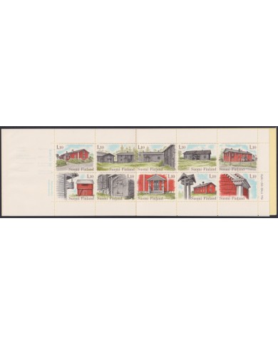 F-EX48392 FINLAND SUOMI MNH 1979 BOOKLED PEASANT ARCHITECTURE.