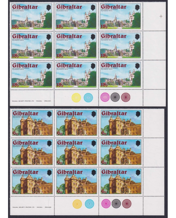 F-EX48009 GIBRALTAR MNH 1978 25th ANNIV CORONATION CASTLE ROYAL RESIDENCE.
