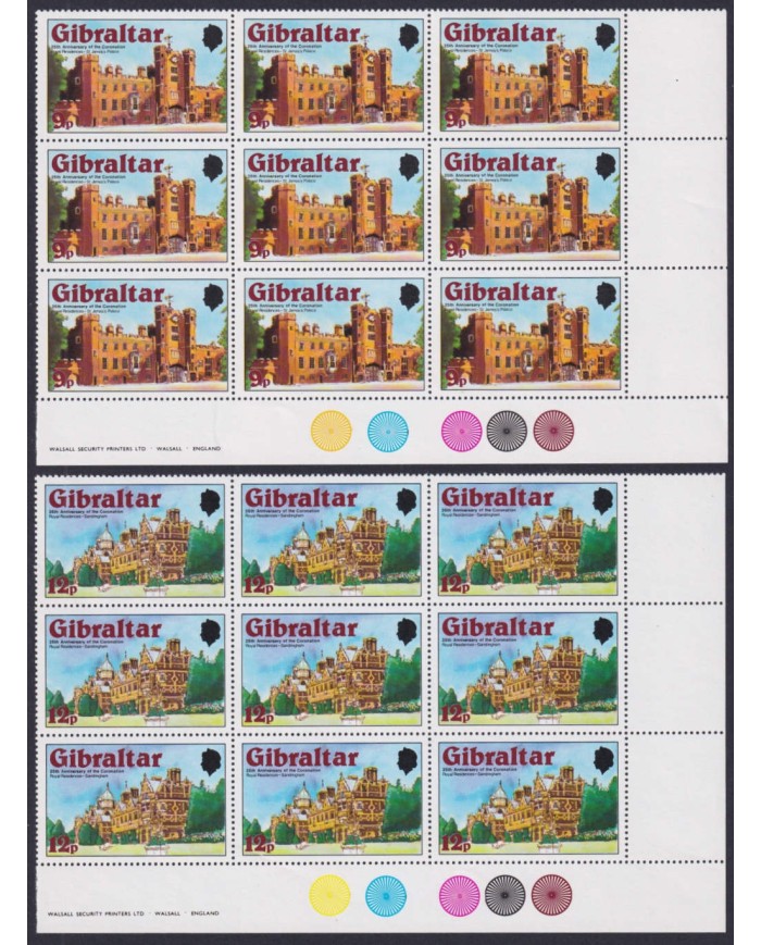 F-EX48009 GIBRALTAR MNH 1978 25th ANNIV CORONATION CASTLE ROYAL RESIDENCE.