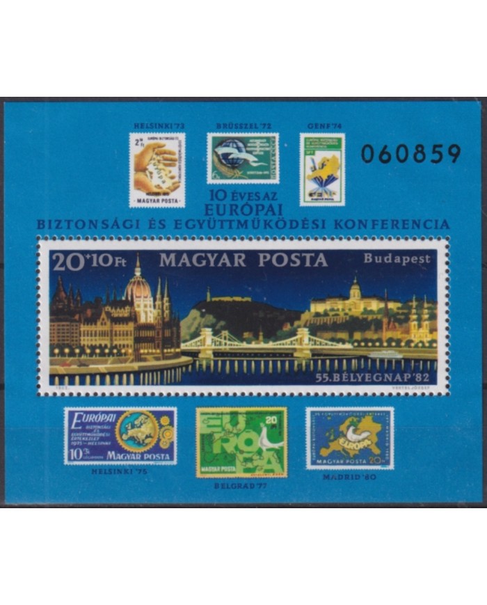 F-EX48348 HUNGARY HUNGRIA MNH 1982 EUROPA BUDAPEST BRIDGE.