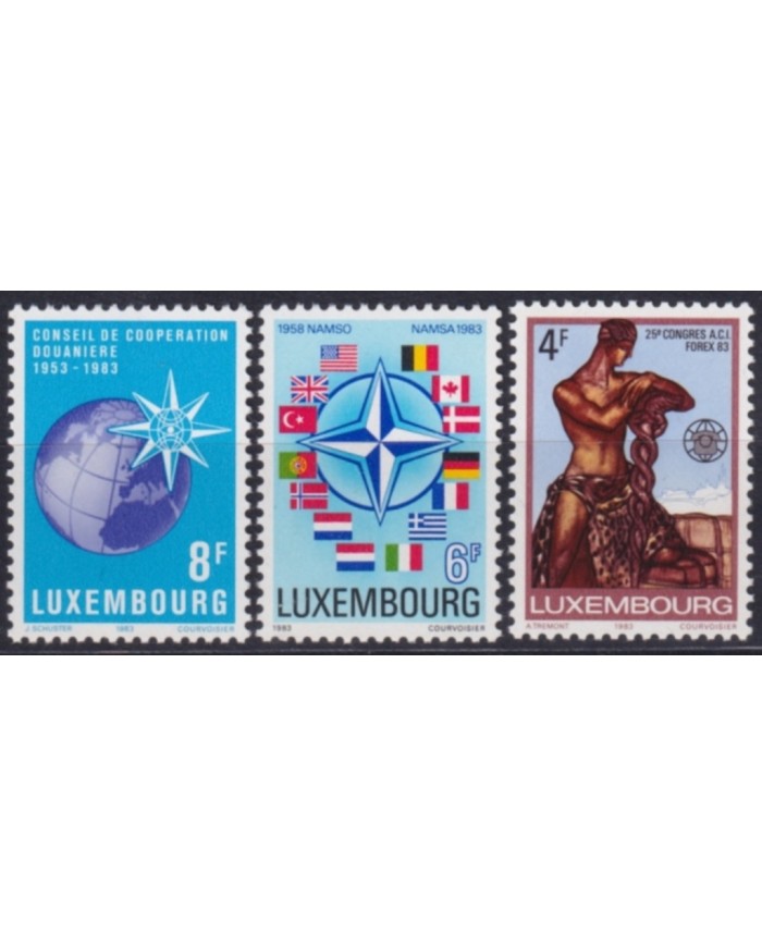 F-EX50172 LUXEMBOURG MNH 1983 NATO CONGRESS CUSTOM COOPERATION & FOREX.