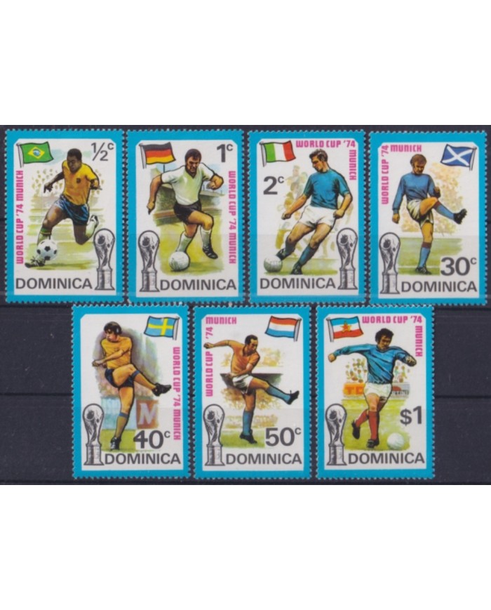 F-EX50620 DOMINICA MNH 1974 MUNICH WORLD CUP SOCCER FOOTBAL.