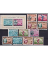 F-EX50479 HAITI MNH 1960 ROMA OLYMPIC GAMES PIERRE DE COUBERTIN STADIUM OVERPRINT.