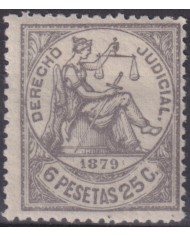 DER-236 PUERTO RICO REVENUE 1879 6,25pta MLH DERECHO JUDICIAL.
