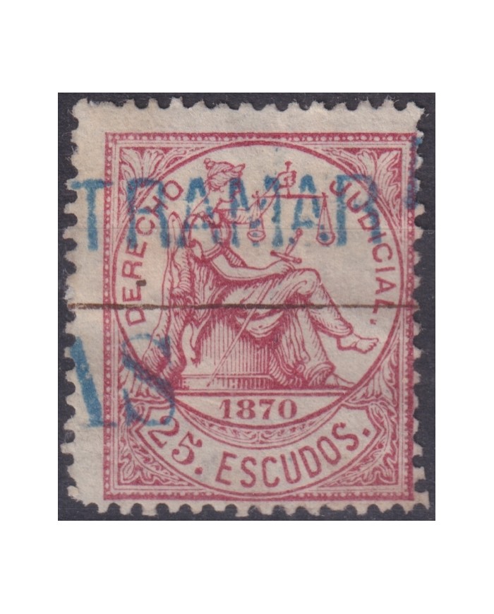 DER-239 PUERTO RICO REVENUE 1870 25e DERECHO JUDICIAL PROOF MUESTRA ULTRAMAR.