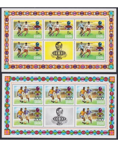F-EX50496 GHANA MNH 1974 WORLD CUP SOCCER FUTBOL FOOTBALL SHEET.