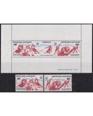 F-EX50492 GABON MNH 1976 INNSBRUCK WINTER OLYMPIC GAMES SKIING SKITING SKI.