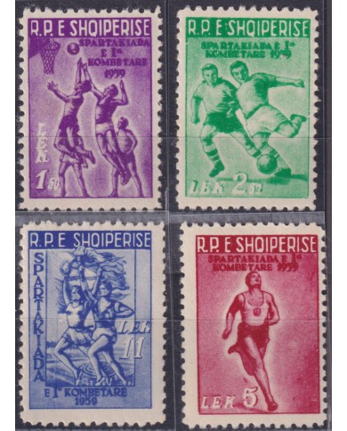 F-EX50667 ALBANIA MNH 1959 SPARTAK SPARTACIST SOCCER FUTBOL FOOTBALL.