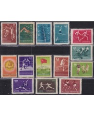 F-EX50474 RUSSIA MNH 1956 SPORT ATHLETISM SWIMMING FENCING GYMNASTICS SOCCER TENNIS CYCLING SAILING.