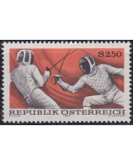 F-EX50694 AUSTRIA MNH 1974 SPORT FENCING.