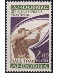 F-EX50678 ANDORRA MNH 1976 SPORT MONTREAL OLYMPIC GAMES BALL TRAP SHUTTING.