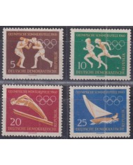 F-EX50676 GERMANY DDR MNH 1960 SPORT ROMA OLYMPIC RUNNING BOXING SAILIG SKI.