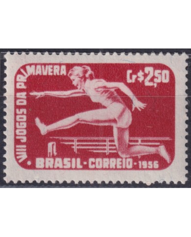 F-EX50641 BRAZIL MNH 1956 WOMAN RUNNING ATHLETISM SPRINT GAMES.