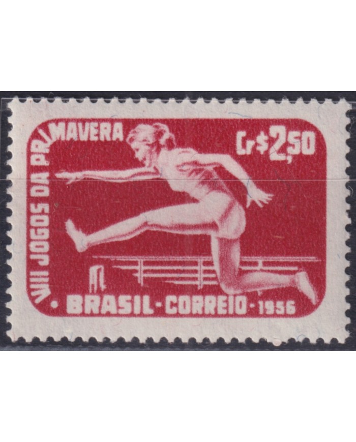 F-EX50641 BRAZIL MNH 1956 WOMAN RUNNING ATHLETISM SPRINT GAMES.