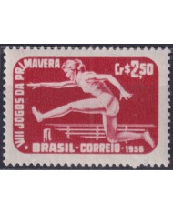 F-EX50641 BRAZIL MNH 1956 WOMAN RUNNING ATHLETISM SPRINT GAMES.