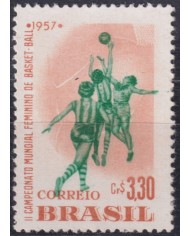 F-EX50647 BRAZIL MNH 1957 WOMAN BASKETBALL WORLD CHAMPIONSHIP.