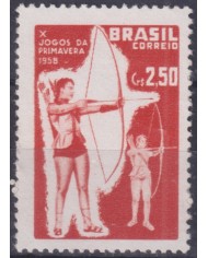 F-EX50654 BRAZIL MNH 1958 WOMAN ARCHERY SPRINT GAMES.