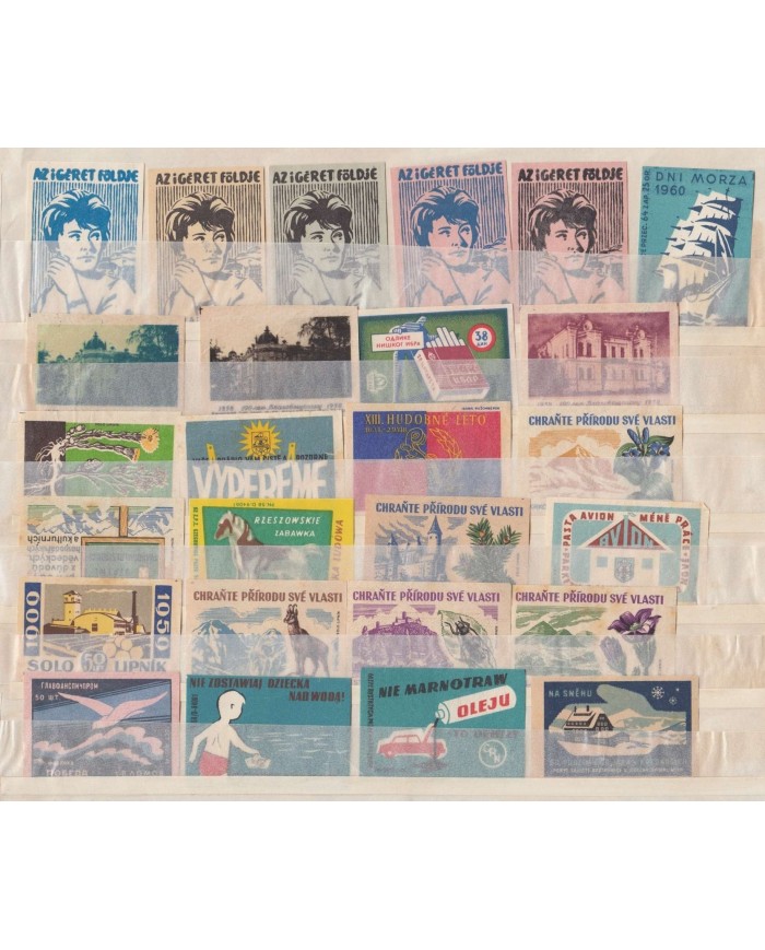 F-EX6492 HUNGARY CZECHOSLOVAKIA RUSSIA MATCHES CINDERELLA LOT +80 DIFF