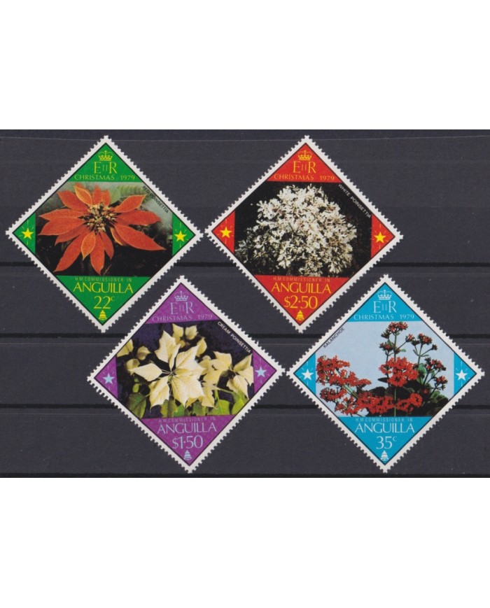 F-EX50715 ANGUILLA MNH 1979 CHRISTMAS NAVIDAD FLORA FLOWER FLORES.