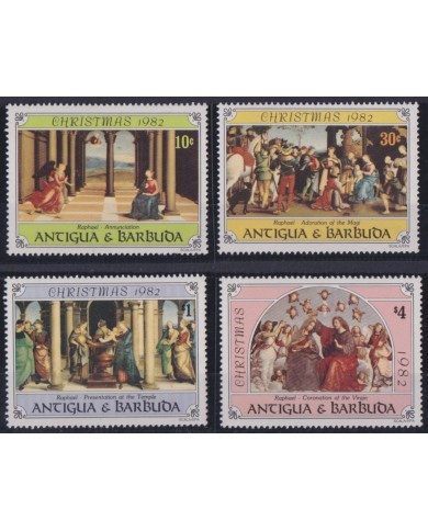F-EX50716 ANTIGUA & BARBUDA 1982 MNH CHRISTMAS NAVIDAD ART PAINTING RAPHAEL.