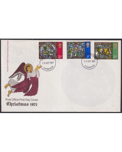 F-EX51239 UK ENGLAND FDC 1971 CAMBRIDGE CHRISTMAS NAVIDAD GLASS PAINTED. F-EX51239 UK ENGLAND FDC 1971 CAMBRIDGE CHRISTMAS NAVIDAD GLASS PAINTED.