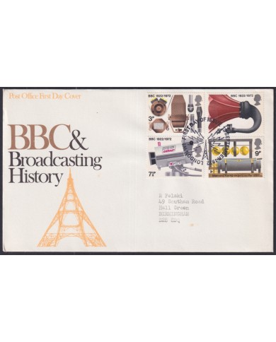 F-EX51245 UK ENGLAND FDC 1972 LONDON BBC & BROADCASTING HISTORY RADIO MUSIC. F-EX51245 UK ENGLAND FDC 1972 LONDON BBC & BROADCASTING HISTORY RADIO MUSIC.