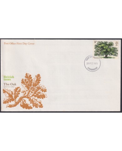 F-EX51248 UK ENGLAND FDC 1972 CAMBRIDGE BRITISH TREE OAK. F-EX51248 UK ENGLAND FDC 1972 CAMBRIDGE BRITISH TREE OAK.