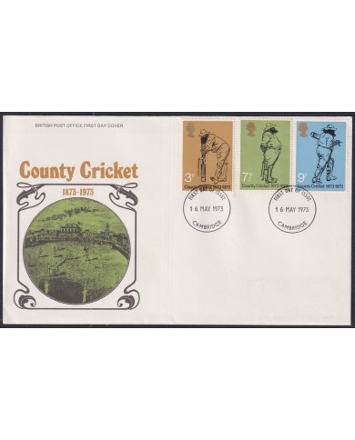 F-EX51250 UK ENGLAND FDC 1973 CAMBRIDGE COUNTY CRICKET. F-EX51250 UK ENGLAND FDC 1973 CAMBRIDGE COUNTY CRICKET.