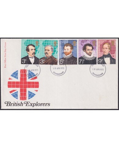 F-EX51251 UK ENGLAND FDC 1973 BIRMINGHAM EXPLORER DRAKE LIVINGSTONE STANLEY.