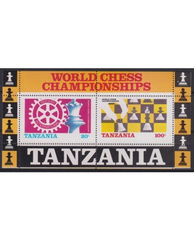 F-EX50722 TANZANIA 2002 MNH MINI SHEET CHESS AJEDREZ.