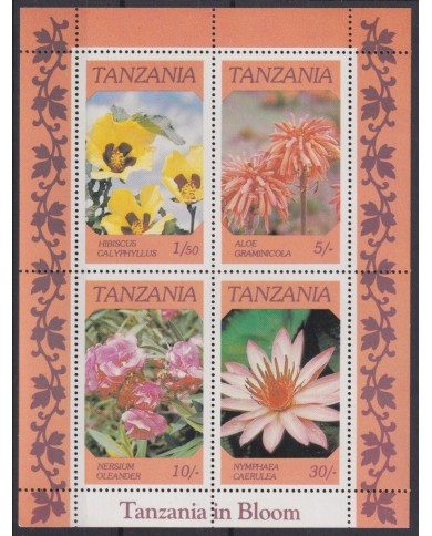 F-EX50723 TANZANIA MNH 1986 BLOOM FLOWER FLORES.