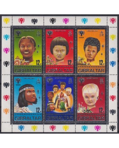 F-EX50726 GIBRALTAR MNH 1979 SHEET UNICEF CHILDREN.