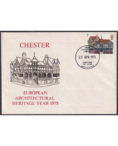 F-EX51266 UK ENGLAND FDC 1975 CAERNARVON EUROPEAN HERITAGE ARCHITECTURE. F-EX51266 UK ENGLAND FDC 1975 CAERNARVON EUROPEAN HERITAGE ARCHITECTURE.