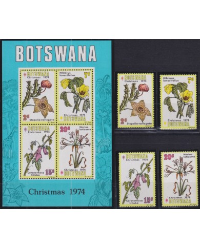 F-EX50514 BOTSWANA MNH 1974 CHRISTMAS NAVIDAD FLOWER FLORES. F-EX50514 BOTSWANA MNH 1974 CHRISTMAS NAVIDAD FLOWER FLORES.
