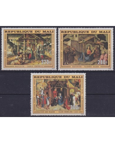 F-EX50945 MALI MNH 1975 CHRISTMAS NAVIDAD ART PAINTING MEMLING CRIVELLI GADDI.