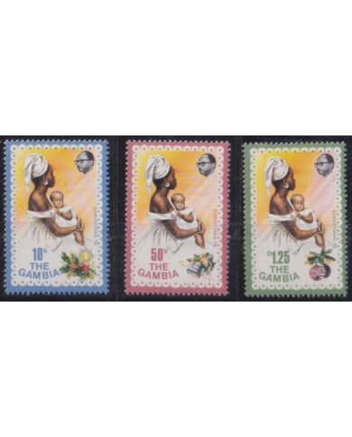 F-EX50950 GAMBIA MNH 1976 CHRISTMAS NAVIDAD WOMAN & CHILDREN.