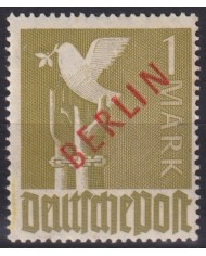 F-EX45674 GERMANY 1946 1 mk OVERPRINT BERLIN IN RED HIGHT VALUE.