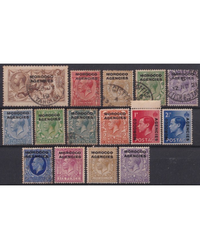 F-EX45724 BRITISH UK MOROCCO MARRUECOS STAMPS LOTS.