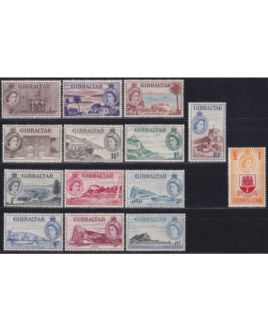 F-EX46636 GIBRALTAR 1953 MLH ELIZABETH II MONUMENT & LANDSCAPE +200€.