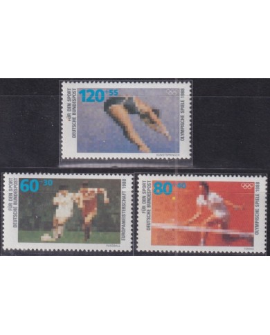 F-EX52014 GERMANY MNH 1988 SEOUL OLYMPIC GAMES SWIMMING SOCCER TENNIS.