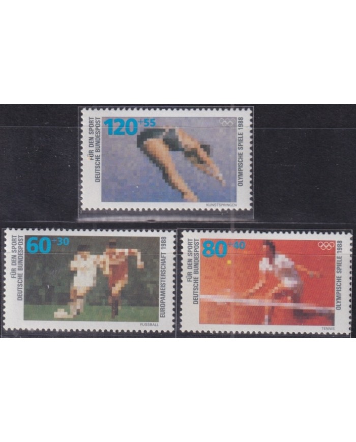 F-EX52014 GERMANY MNH 1988 SEOUL OLYMPIC GAMES SWIMMING SOCCER TENNIS.