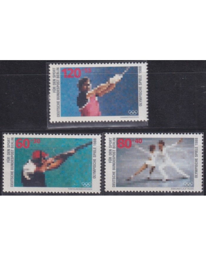 F-EX52015 GERMANY BERLIN MNH 1988 SEOUL OLYMPIC GAMES SHUTTING ATHLETISM.