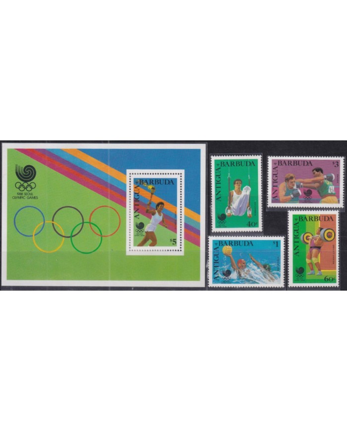 F-EX52102 ANTIGUA & BARBUDA MNH 1988 SEOUL OLYMPIC GAMES BOXING WATERPOLO BOXING.