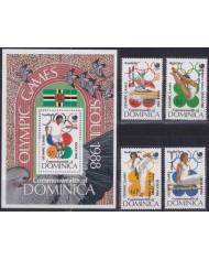 F-EX52038 DOMINICA MNH 1988 SEOUL OLYMPIC GAMES ATHLETISM SWIMMING SOCCER KARATE.