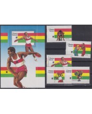 F-EX52050 GHANA MNH 1988 SEOUL OLYMPIC GAMES ATHLETISM BOXING SWIMMING.