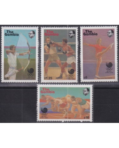 F-EX52051 GAMBIA MNH 1988 SEOUL OLYMPIC GAMES ATHLETISM ARCHERY BOXING GYMNASTICS.