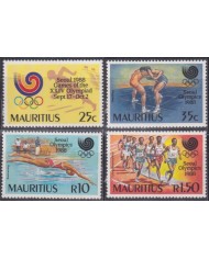 F-EX52077 MAURITIUS MNH 1988 SEOUL OLYMPIC GAMES ATHLETISM SWIMMING.